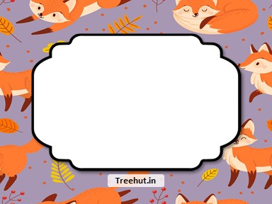 Fall Animals Free Printable Labels, 3x4 inch Name Tag